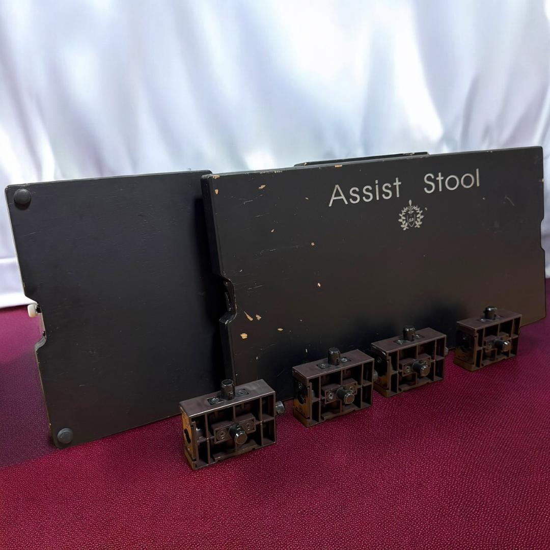 ☆吉澤 PEACOCK ASS-V ブラック ピアノ補助台 アシストスツール