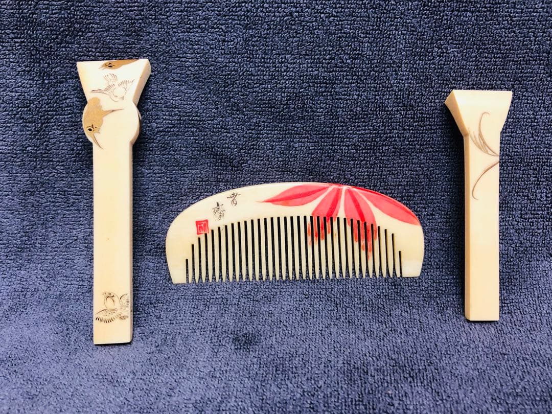 簪 かんざし　天然素材　和装小物　象嵌　簪 かんざし　アンティーク　時代物 美品