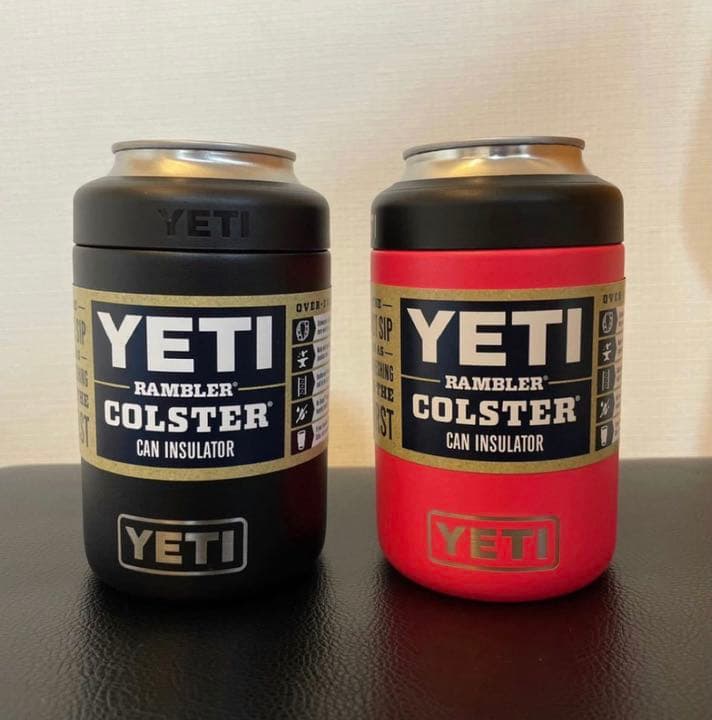 新品YETI ランブラー 黒ピンクセット 保冷缶ホルダー 12oz 350ml