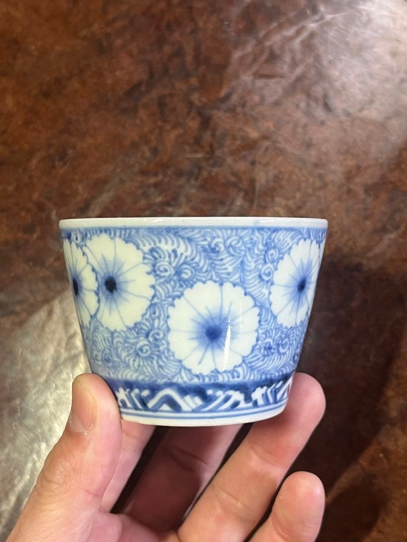 蕎麦猪口　古伊万里　そば猪口　上手　柿右衛門　藍柿右衛門　藍九谷　富貴長春