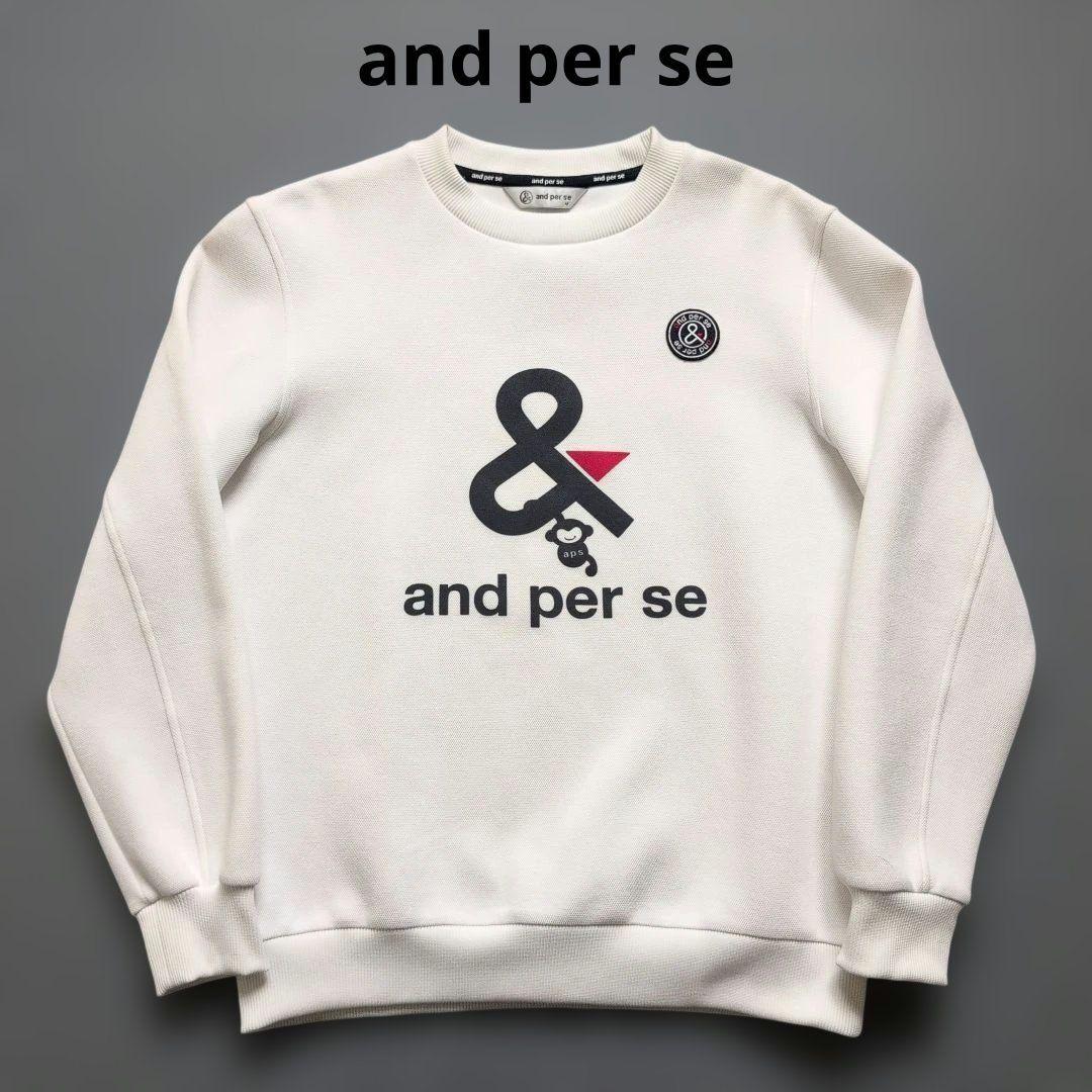 【未使用に近い】アンパスィゴルフ　ジャージースウェット刺繍ワッペンロゴ　M