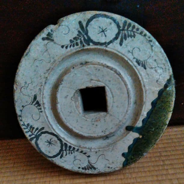 骨董品の織部焼