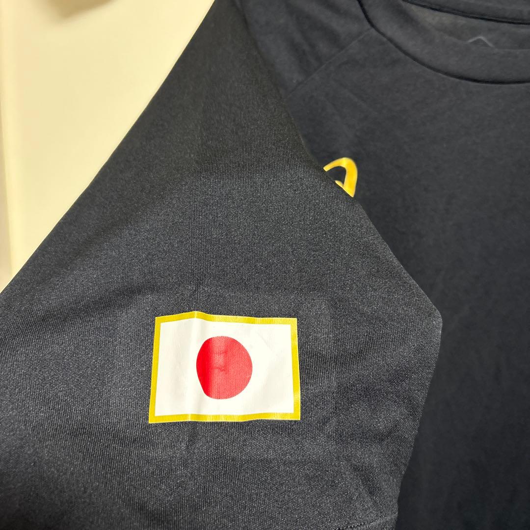 ASICS バレーボールシャツ 黒 日本代表