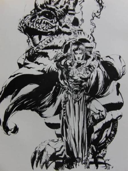 天野　喜孝、ファーラムの剣2、希少な画集より、新品額装付、状態良好