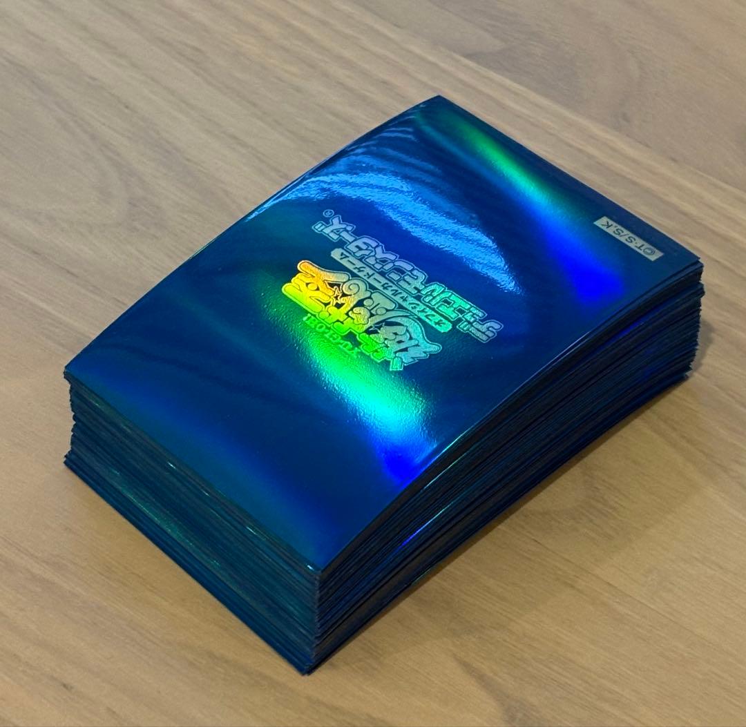 遊戯王 スリーブ 初期 ロゴ 青 ブルー 機械の叛乱 73枚