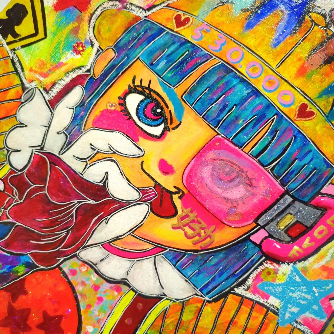 【一点物アートSALE】花の蜜を吸う戦闘力（女子力）高め女