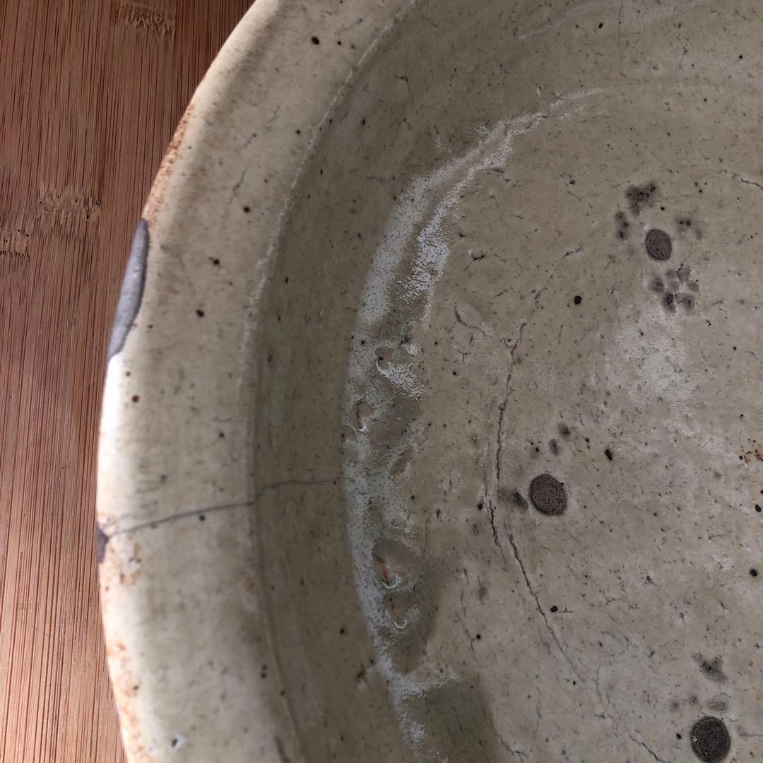 古瀬戸 黄瀬戸 石皿 大皿 丸皿 民藝 金継ぎ 骨董 アンティーク