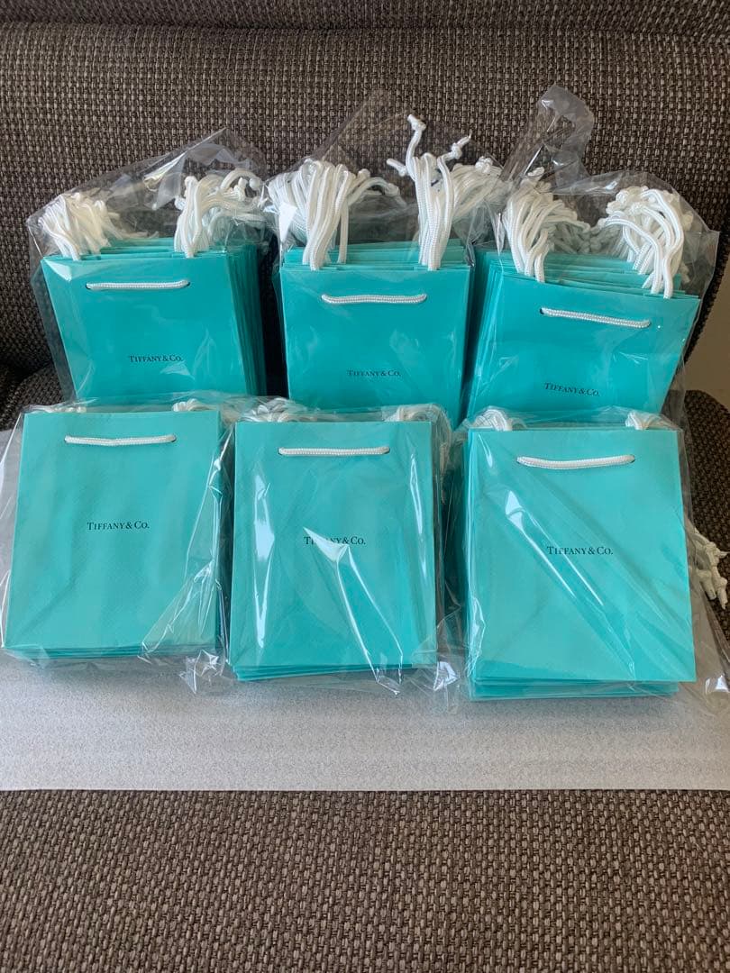 現行品　美品Tiffanyティファニー　ミニショッパー紙袋 60枚セット