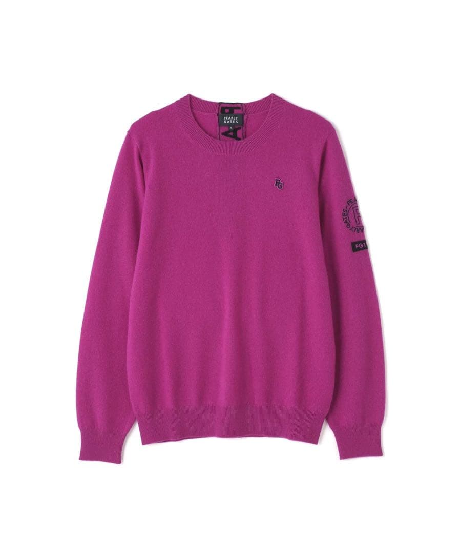 【新品未使用】パーリーゲイツ　カシミア天竺 クルーネックニットプルオーバー