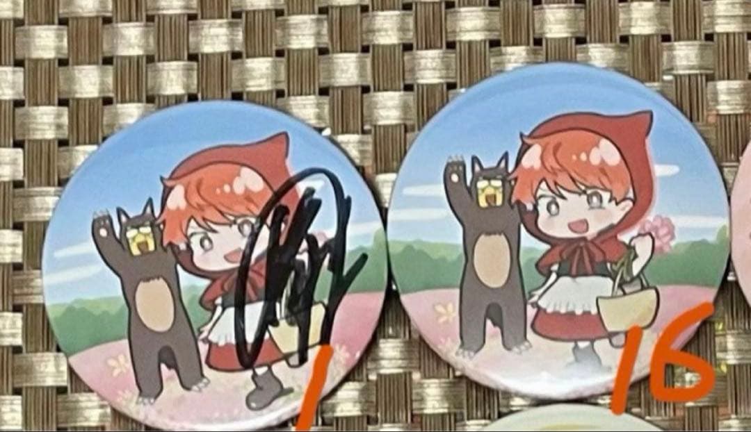 【即購入可】めいちゃん　缶バッジ（シークレット、直筆サイン入あり）