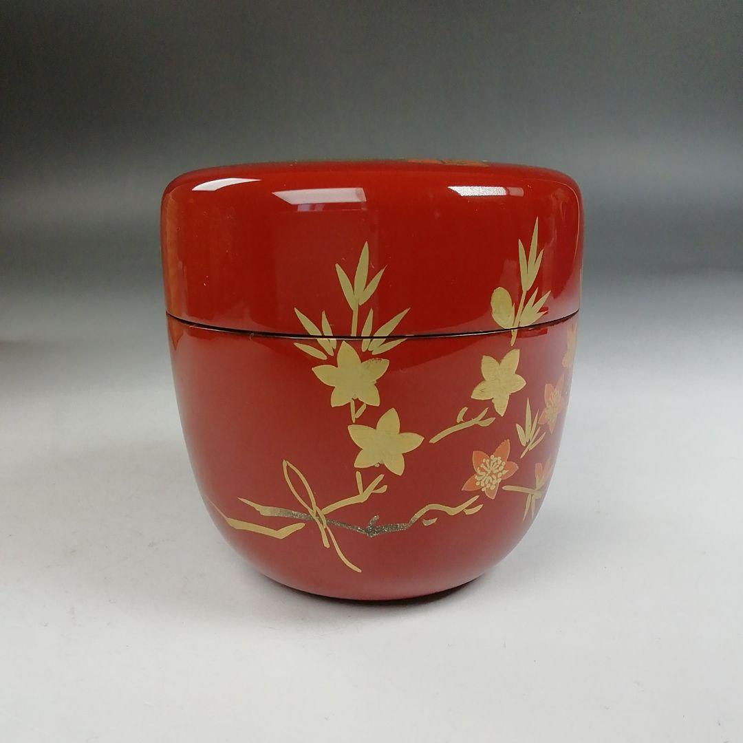 Ｗ２３７　棗　『立雛』『中棗』『和田春峰 作』　共箱　茶道具