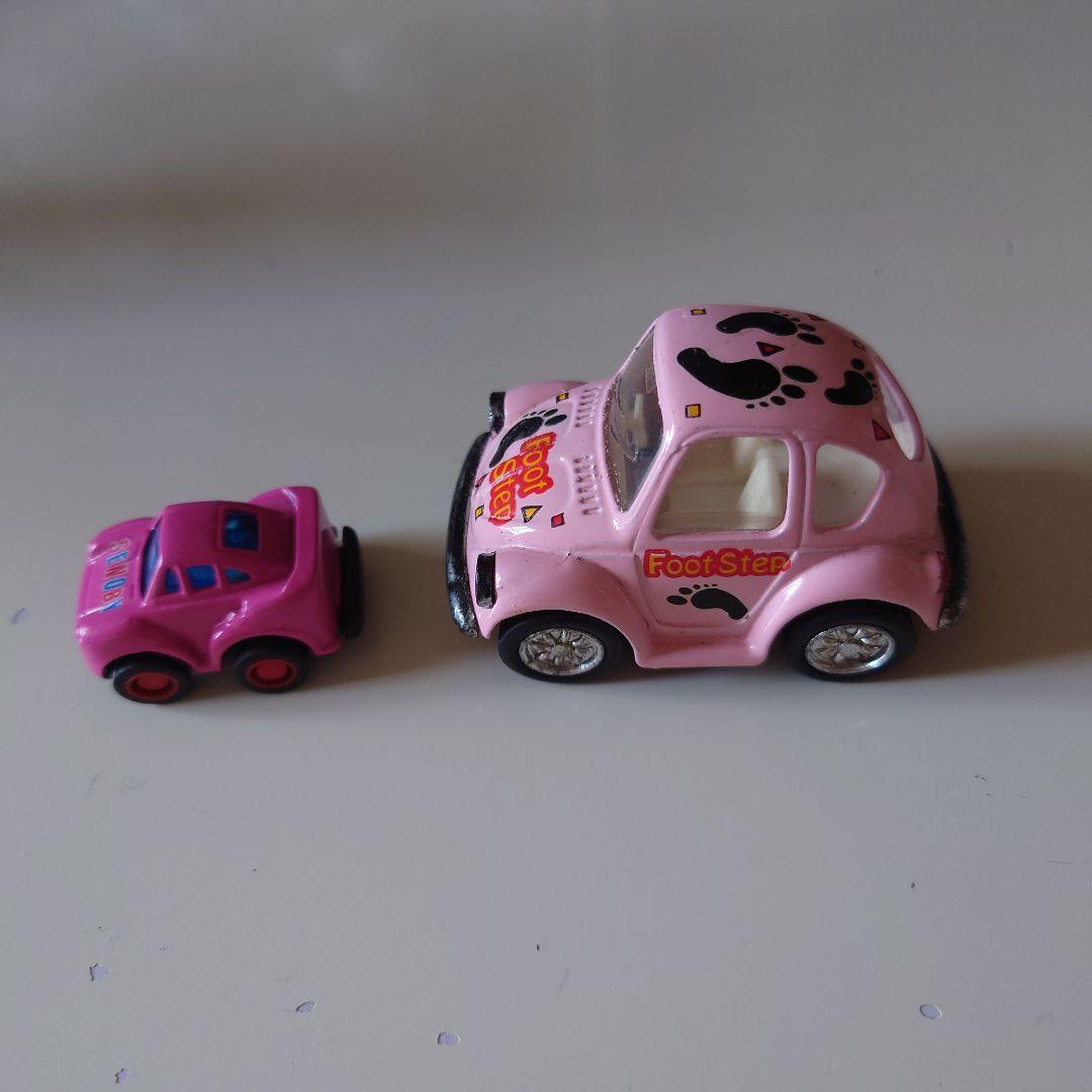 ミニクーパー・ムーヴ。SONIKA・ハスラー・チョロQピンク大・小セット