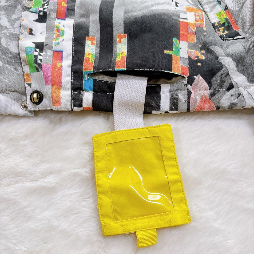 ボルコム スノーボードウェア スキー ジャケット L 総柄 派手 レディース