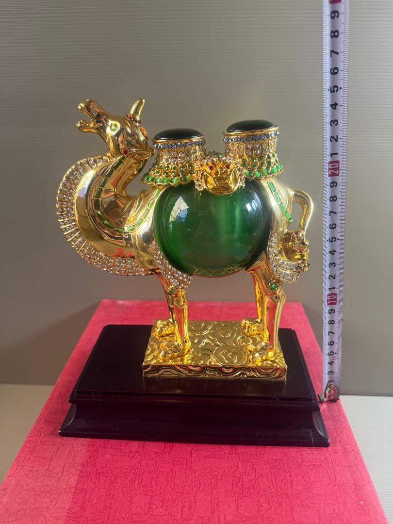 1541 中国美術 りゅうきんらくだ 流金駱駝 金メッキ ラクダ 奮門 開拓