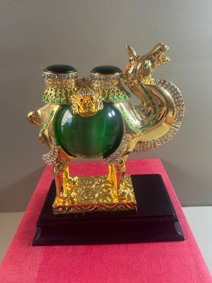 1541 中国美術 りゅうきんらくだ 流金駱駝 金メッキ ラクダ 奮門 開拓