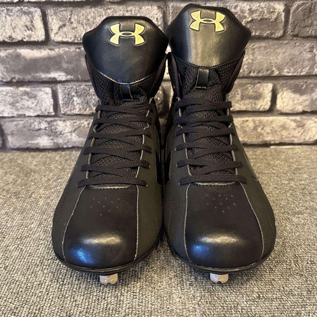 アンダーアーマー 野球スパイク ミッドカット 黒27.5
