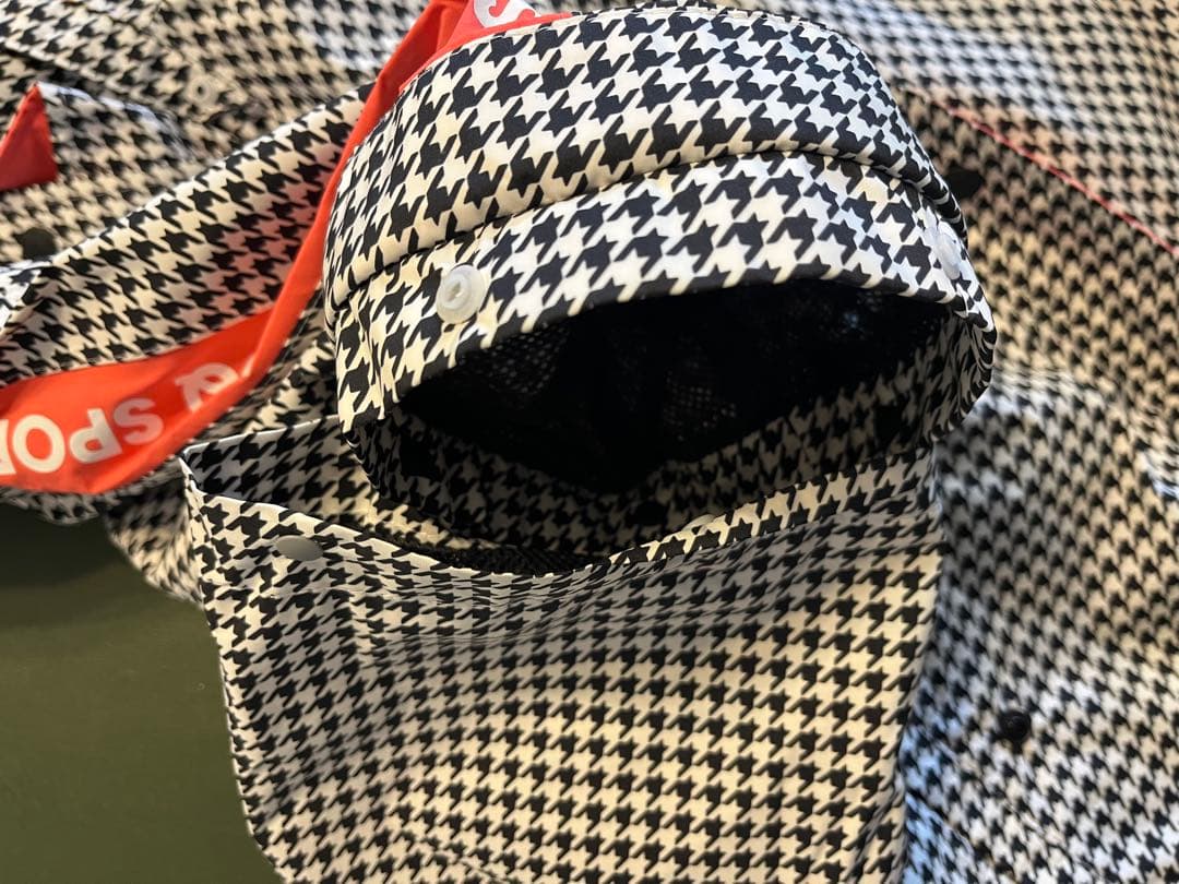 ルコック　チェック柄フード付きレインコート