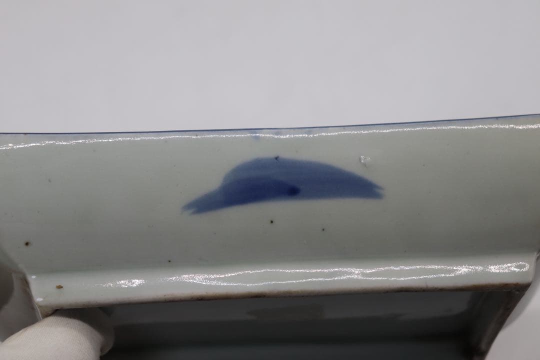 江戸　伊万里染付長皿2点　送料込み0325