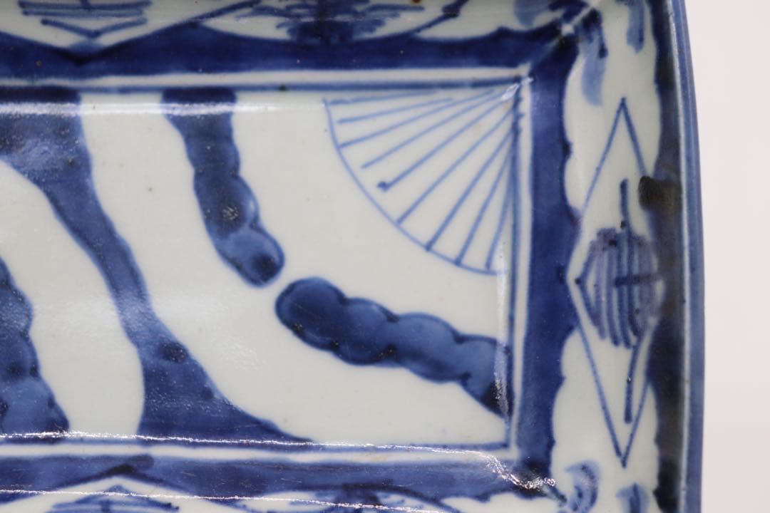 江戸　伊万里染付長皿2点　送料込み0325