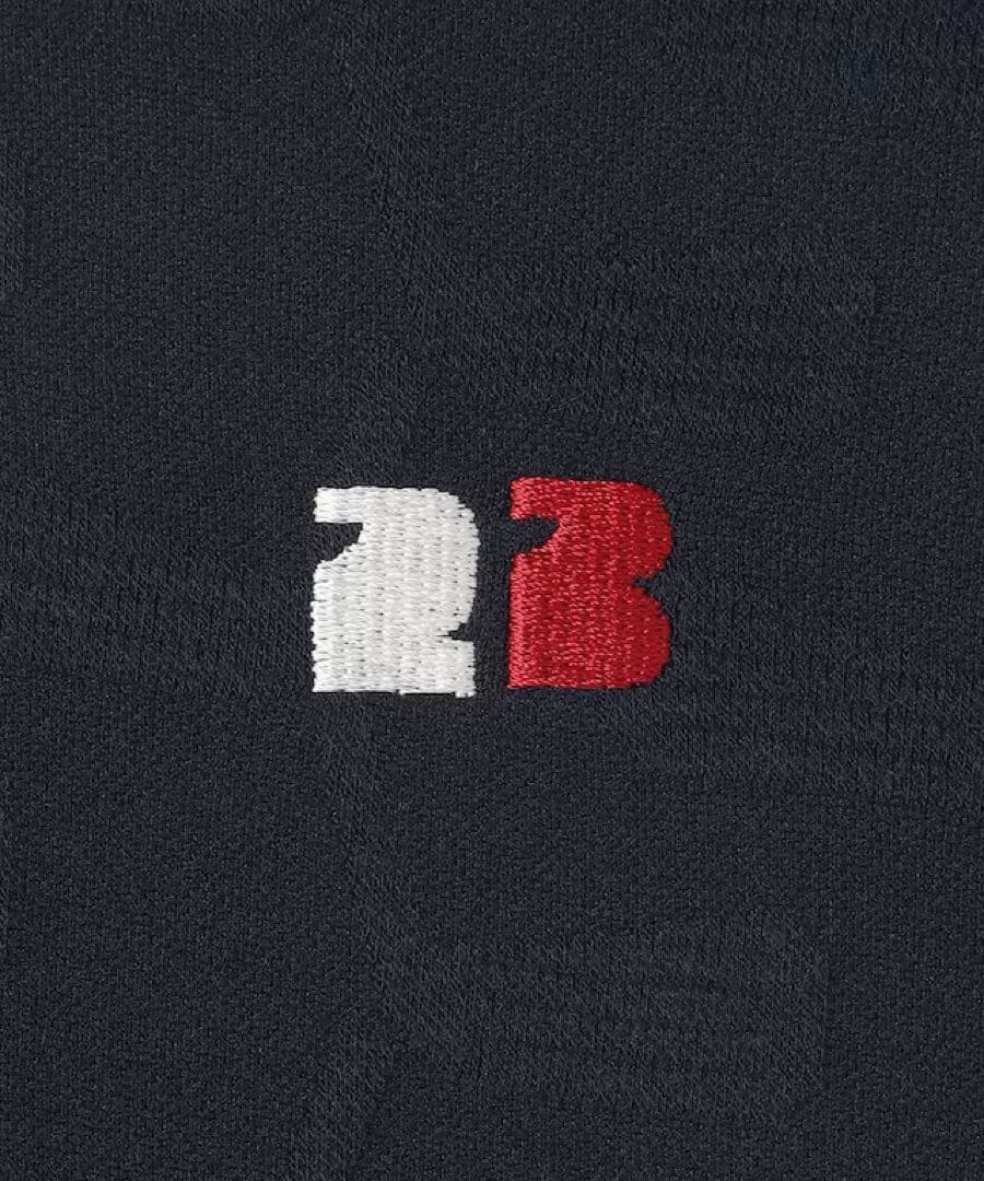 新品 23区【WOMEN】クラブジャガード柄 モックネックシャツ ネイビー M