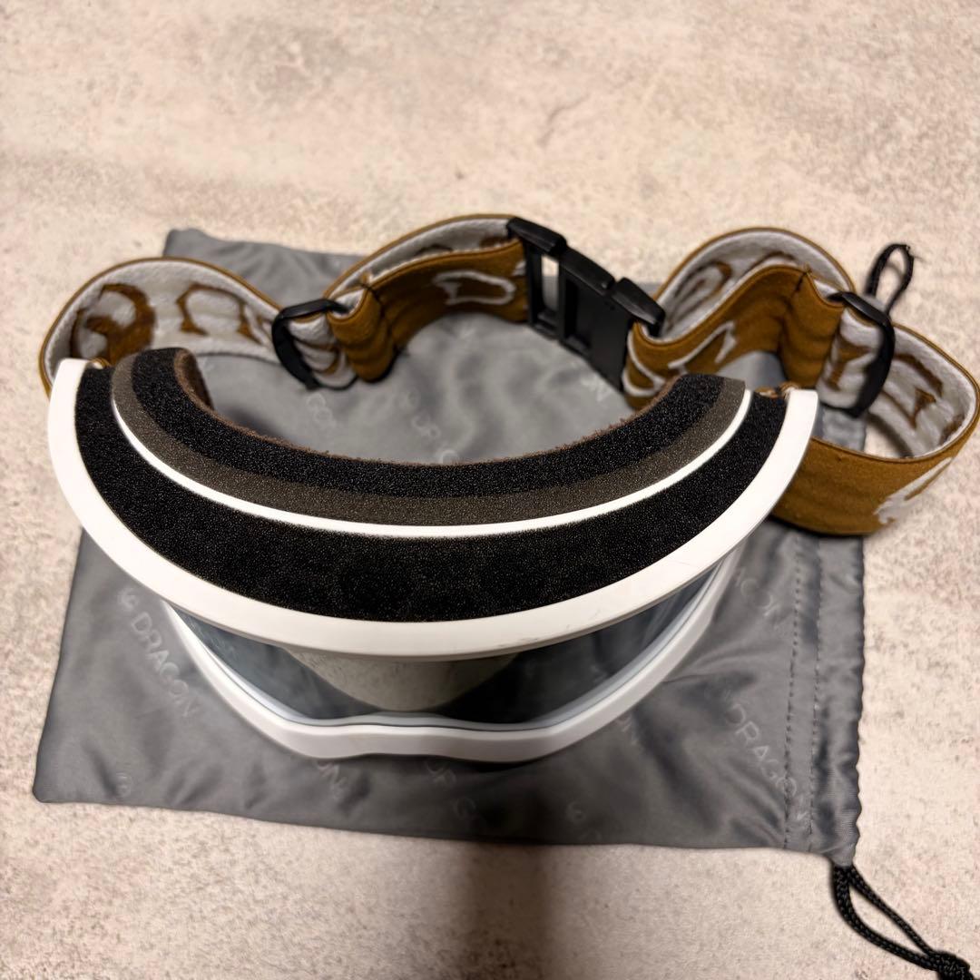 DRAGON ゴーグル ホワイトフレーム ミラーレンズ