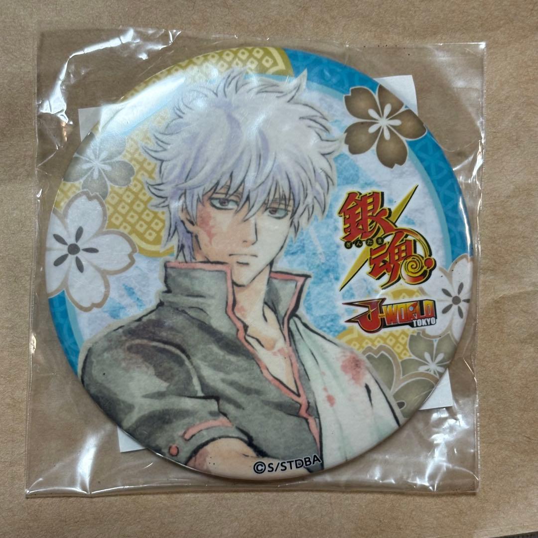 希少 銀魂 坂田銀時 JWORLD ジェイワ 缶バッジ