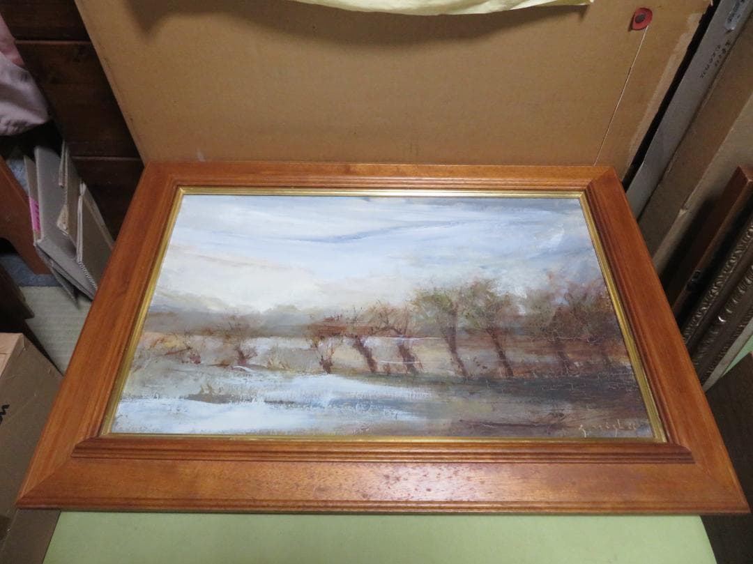 ◆   西井義晃　「北イタリア風景」　油彩P10号　自由美術協会　◆