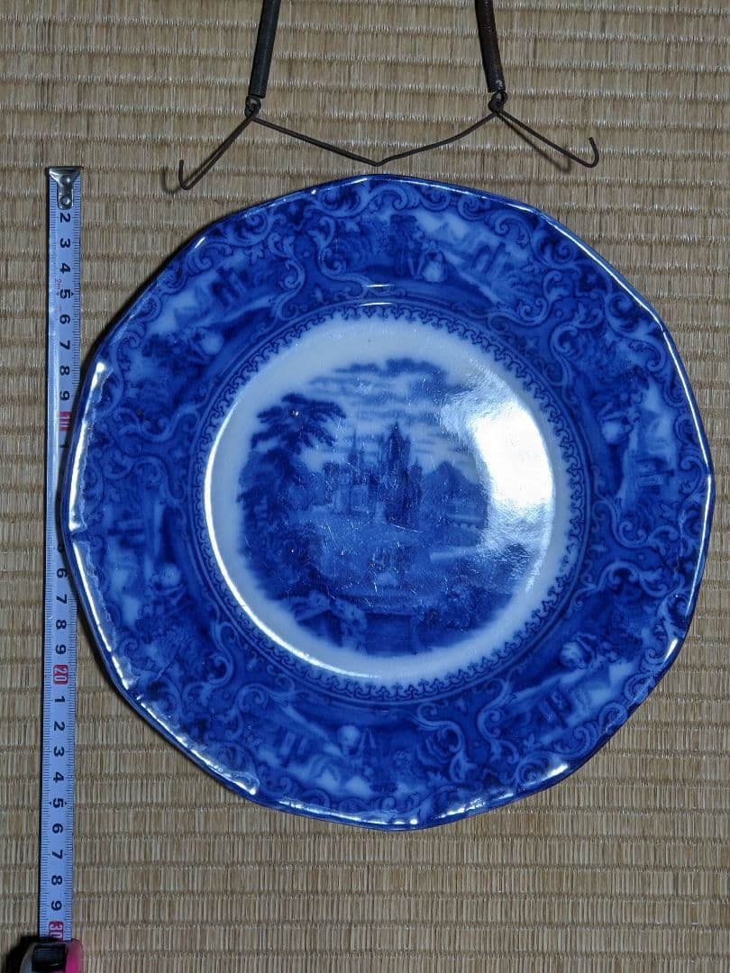 ♦英国製 スタッフォードシャー フローブルー裏印 1890年代〜1910年代頃