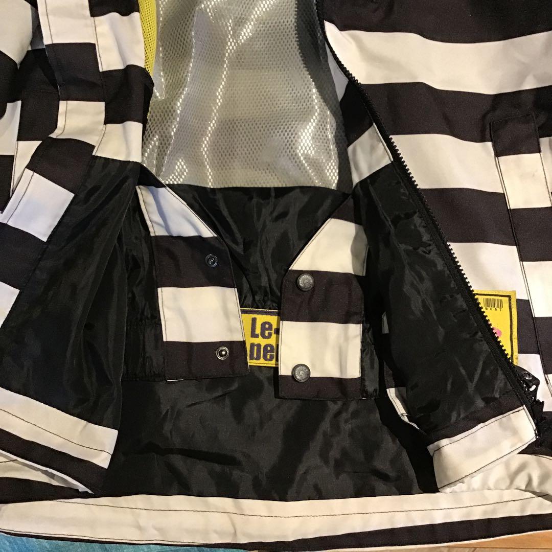 スノボウェア　上下セット　le-Rhythm ボーダー　モノトーン　ブルー　S