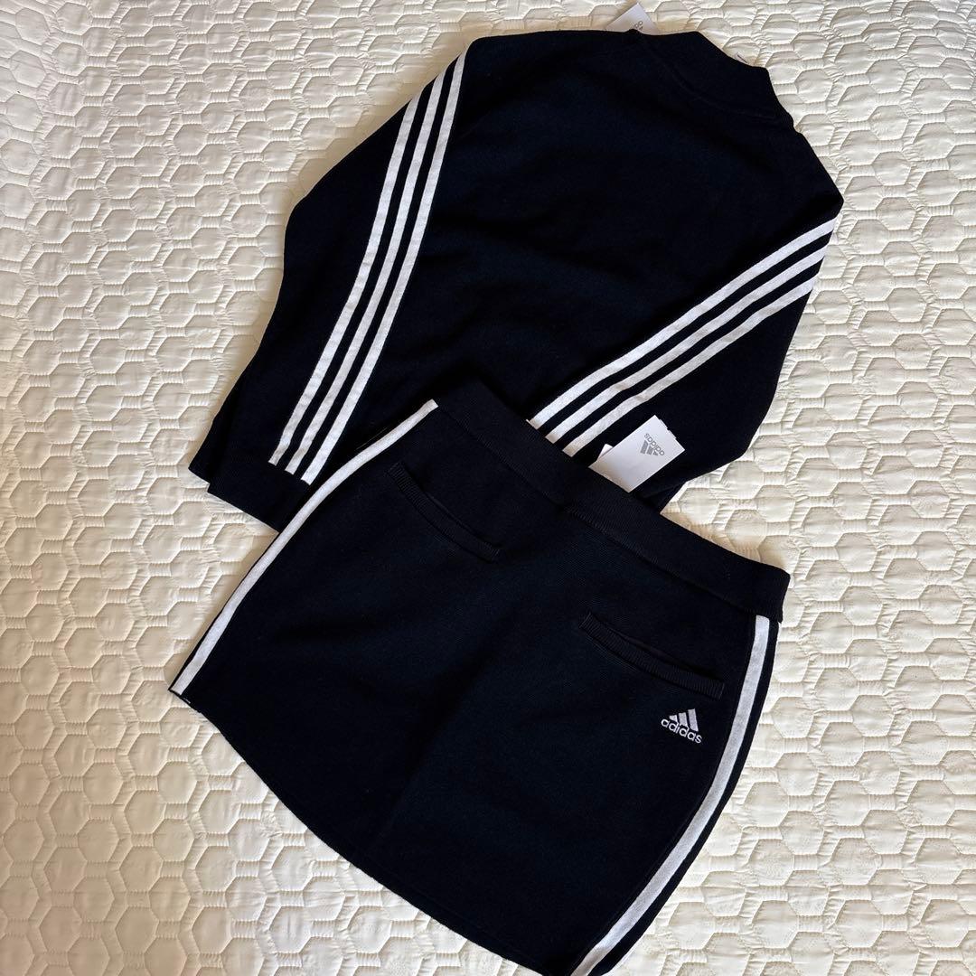 新品29700円アディダスゴルフレディース　セーター&ニットスカートセットアップ