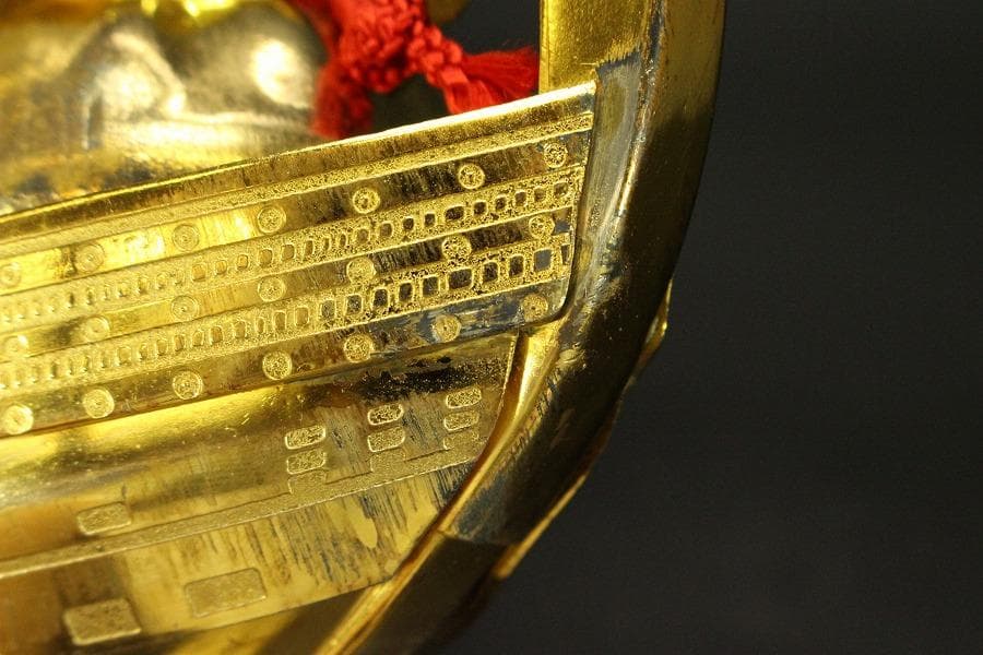 鍍金 宝舟 吉祥飾 置物(ZE411)