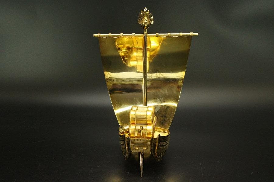 鍍金 宝舟 吉祥飾 置物(ZE411)