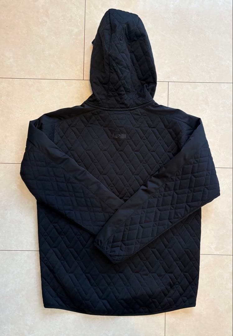 New Balance フード付きジャケット ブラック/グリーン