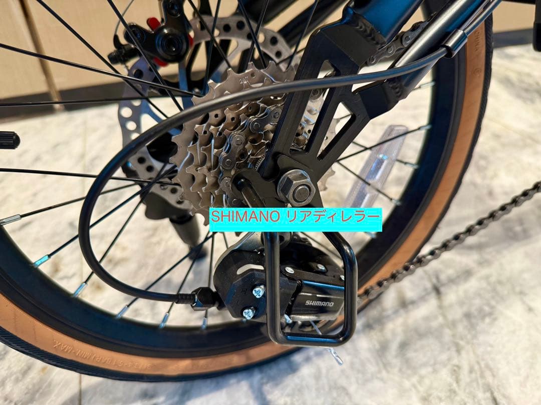 【PANLOVA】三つ折り折りたたみ自転車SHIMANO7段変速ディスクブレーキ