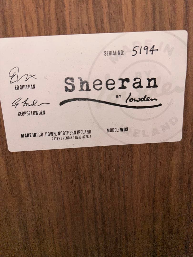 Sheeran by Lowden W03 アコギ