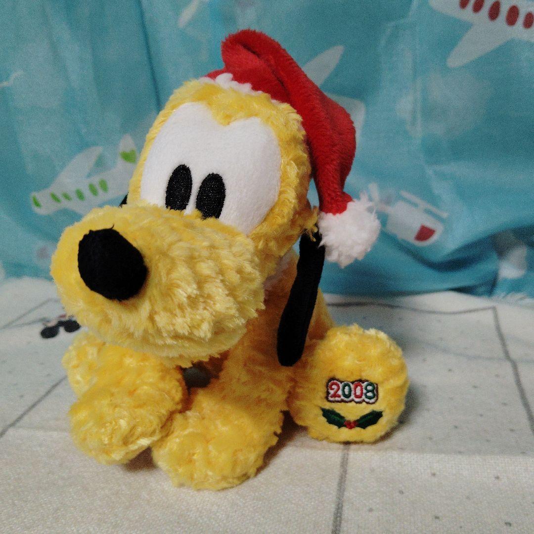 ディズニーストア サンタ　プルート ぬいぐるみ 2008年　クリスマス