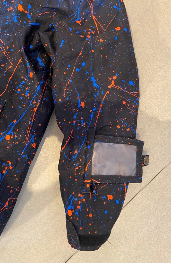 子供用(小学高学年〜)スキーウェア 黒 青 オレンジ スプラッター