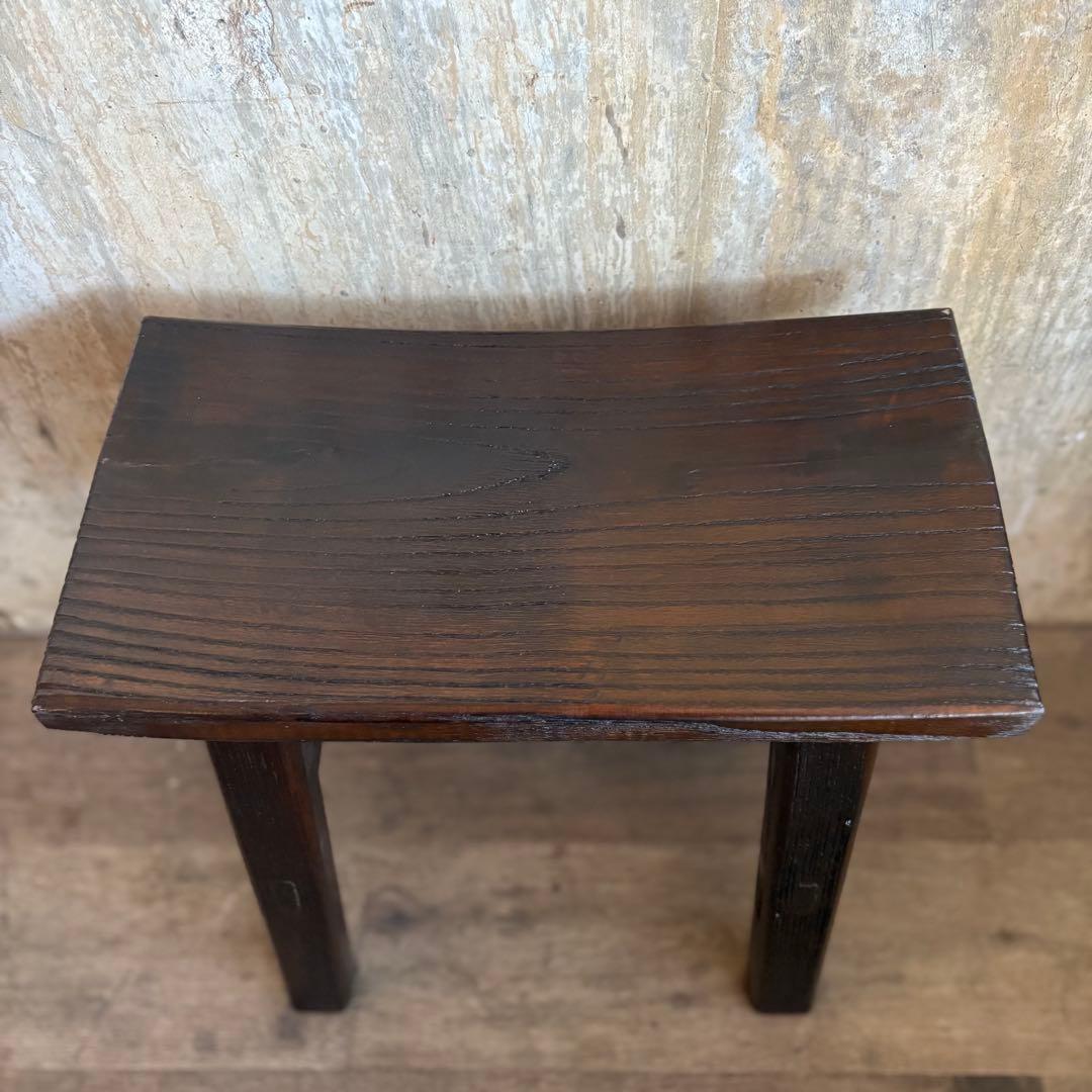 無垢材スツール　アジアンスタイル　①