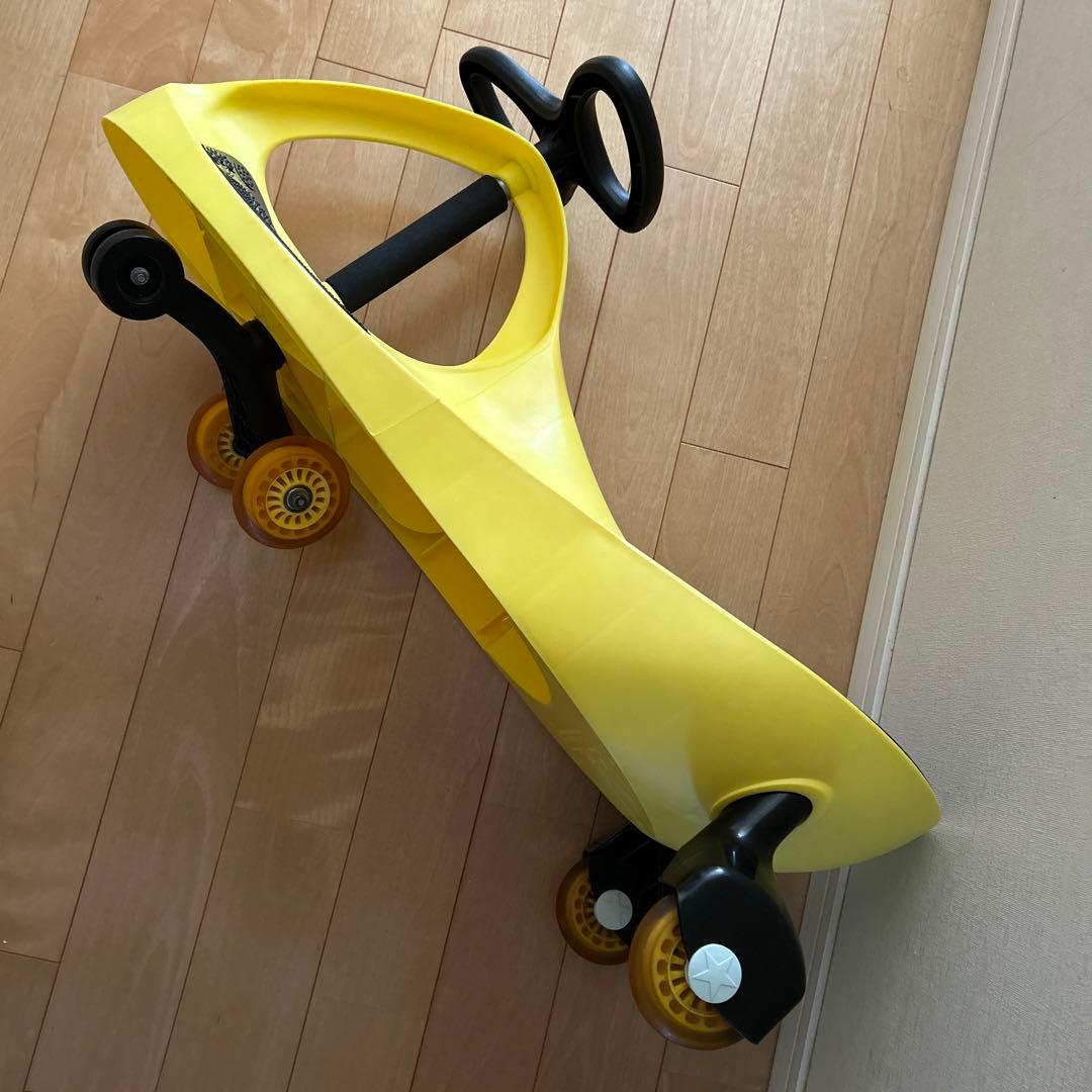 【プラズマカー・ラングスジャパン】黄色 ゴムタイヤ 静音 乗り心地抜群