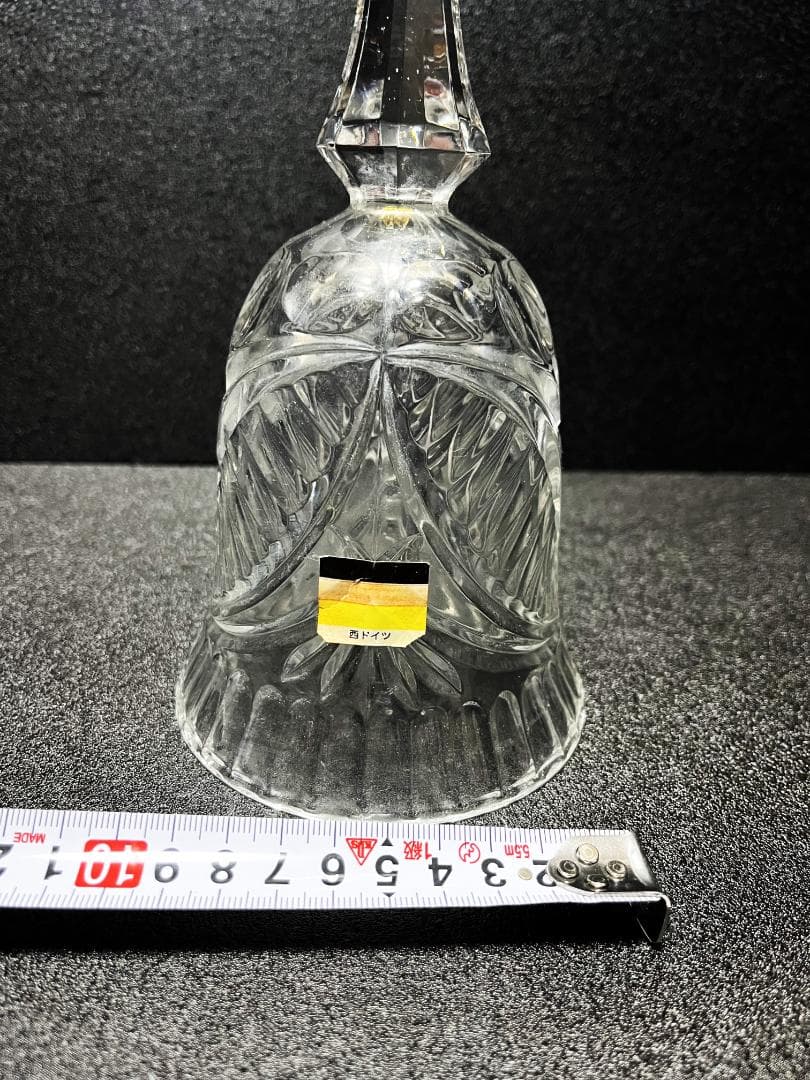 ヴィンテージ　西ドイツ　クリスタル ベル　ハンドベル　インテリア　オブジェ