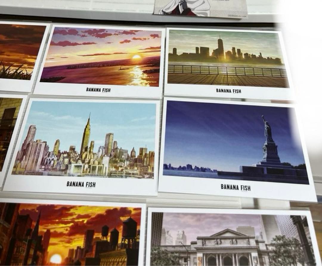 バナナフィッシュ 、原画展 エンディング、美術、コラボカフェのポストカードセット
