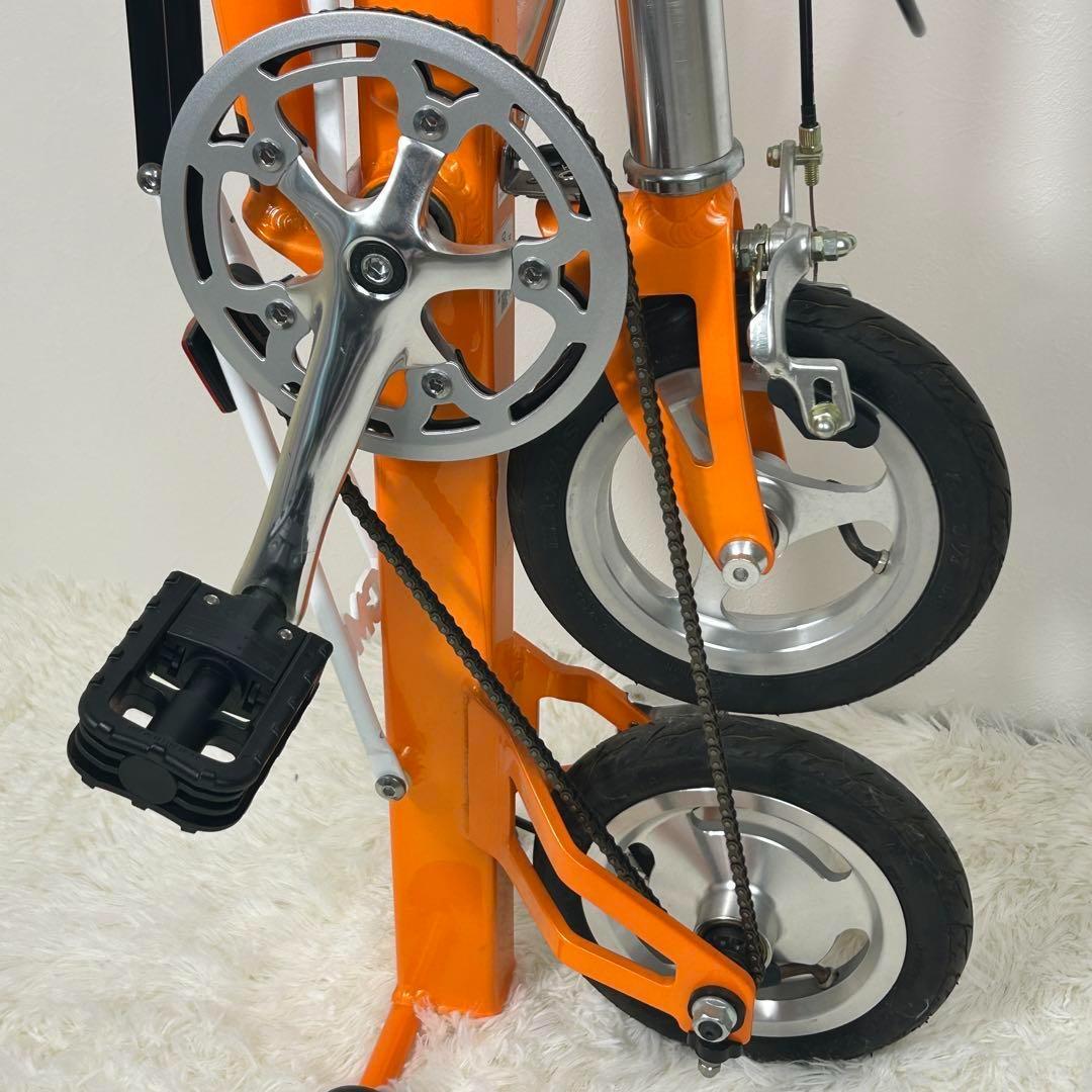 【極美品】CARRY ME　人気のオレンジ　8インチ　折り畳み自転車