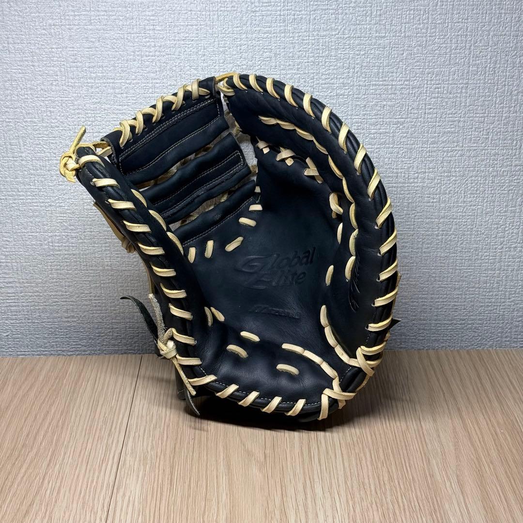 mizuno global elite 軟式ファーストミット 小指2本 クロス締