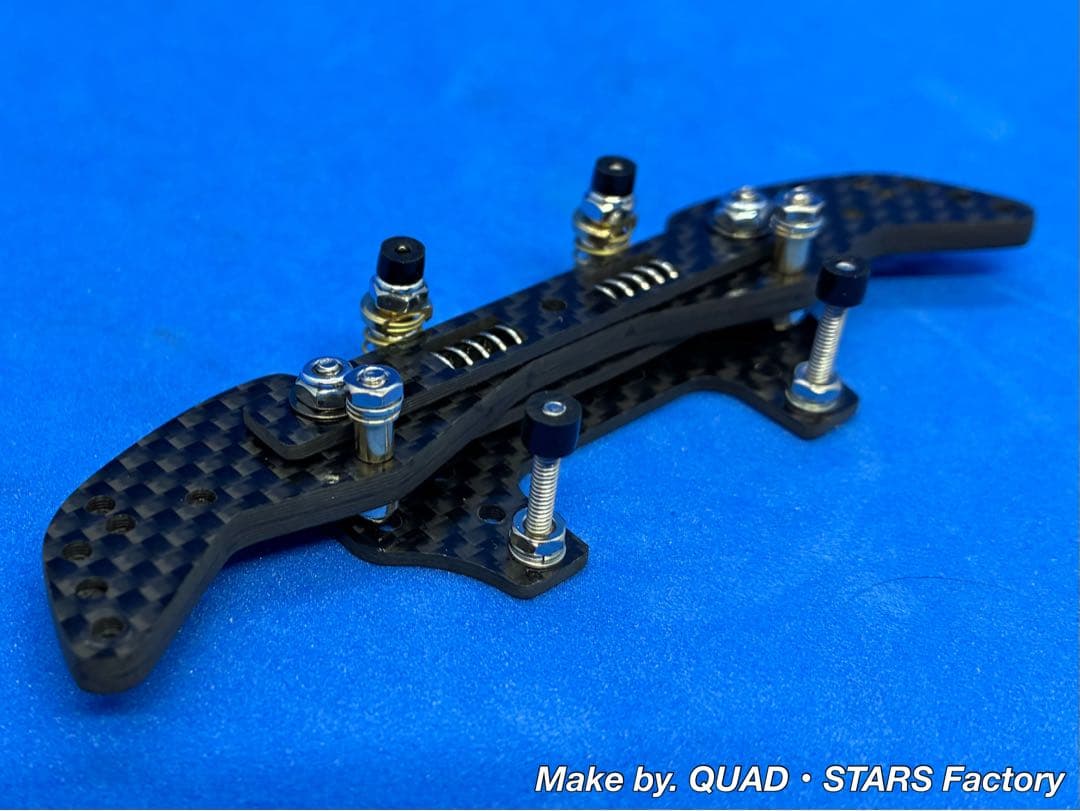 【ミニ四駆・MS用】2軸ATスライドダンパー　ブラックアウト／フルカーボン