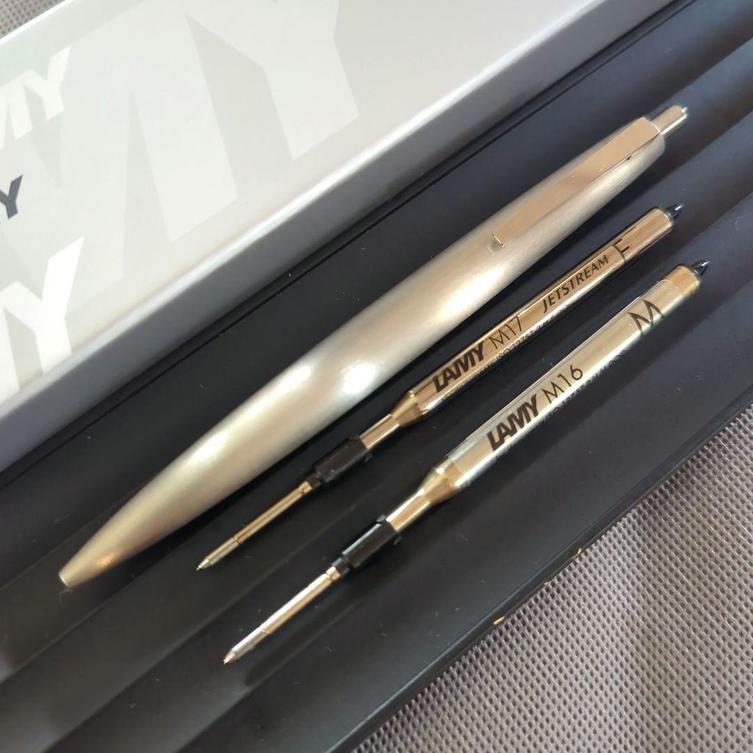 「ラミー2000　プリミエステンレス　ボールペン」ジェットストリームリフィル付