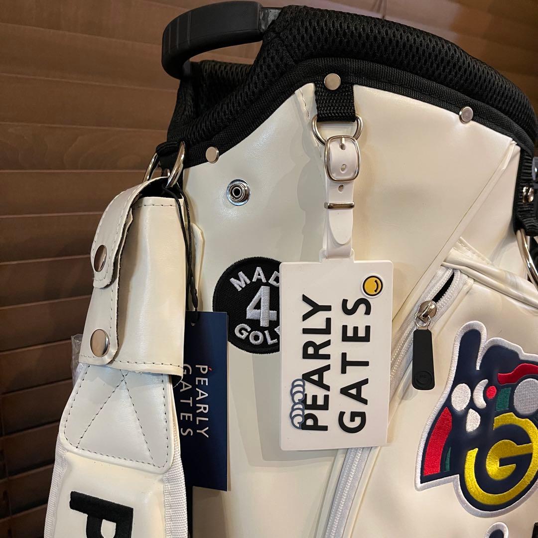 【即発送】PEARLY GATESパーリーゲイツ キャディバッグ ゴルフバッグ白