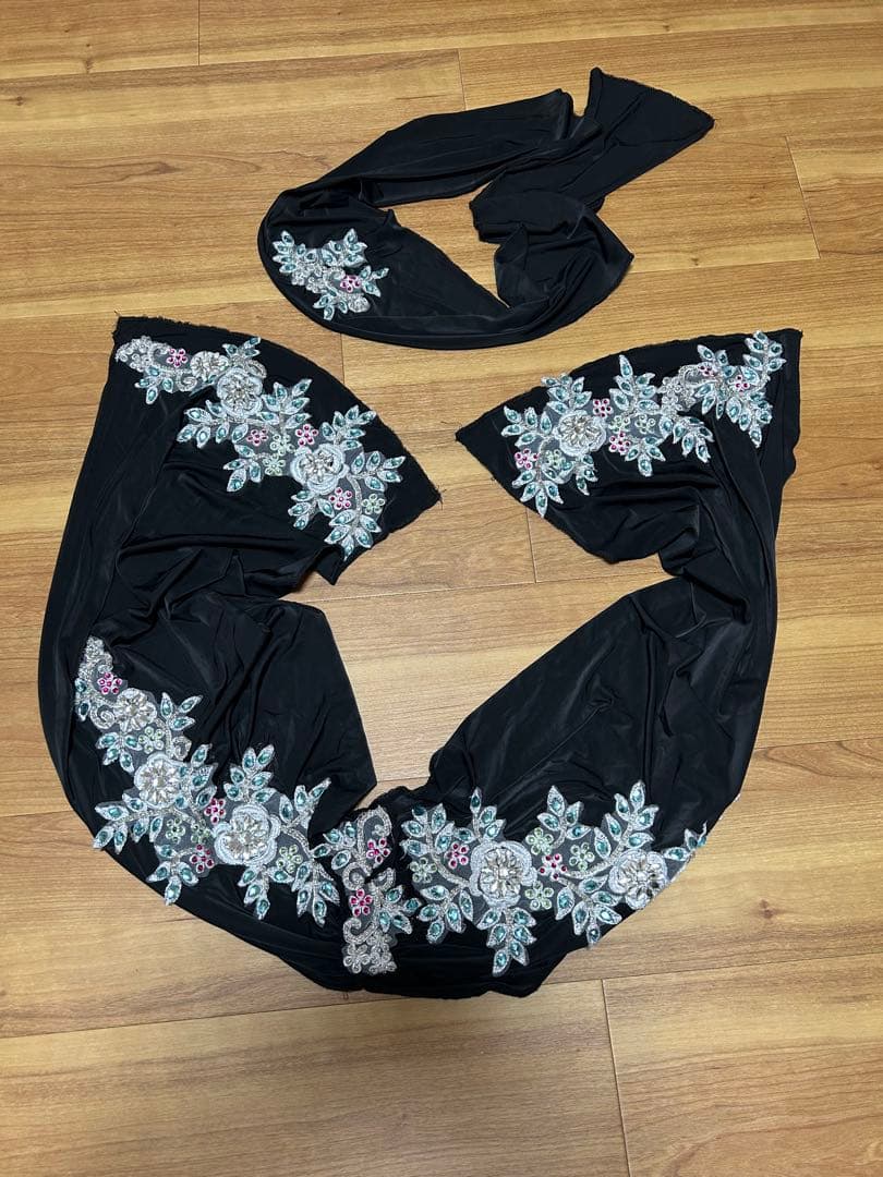 ベリーダンス衣装　サイーディドレス／バラディドレス　ブラック