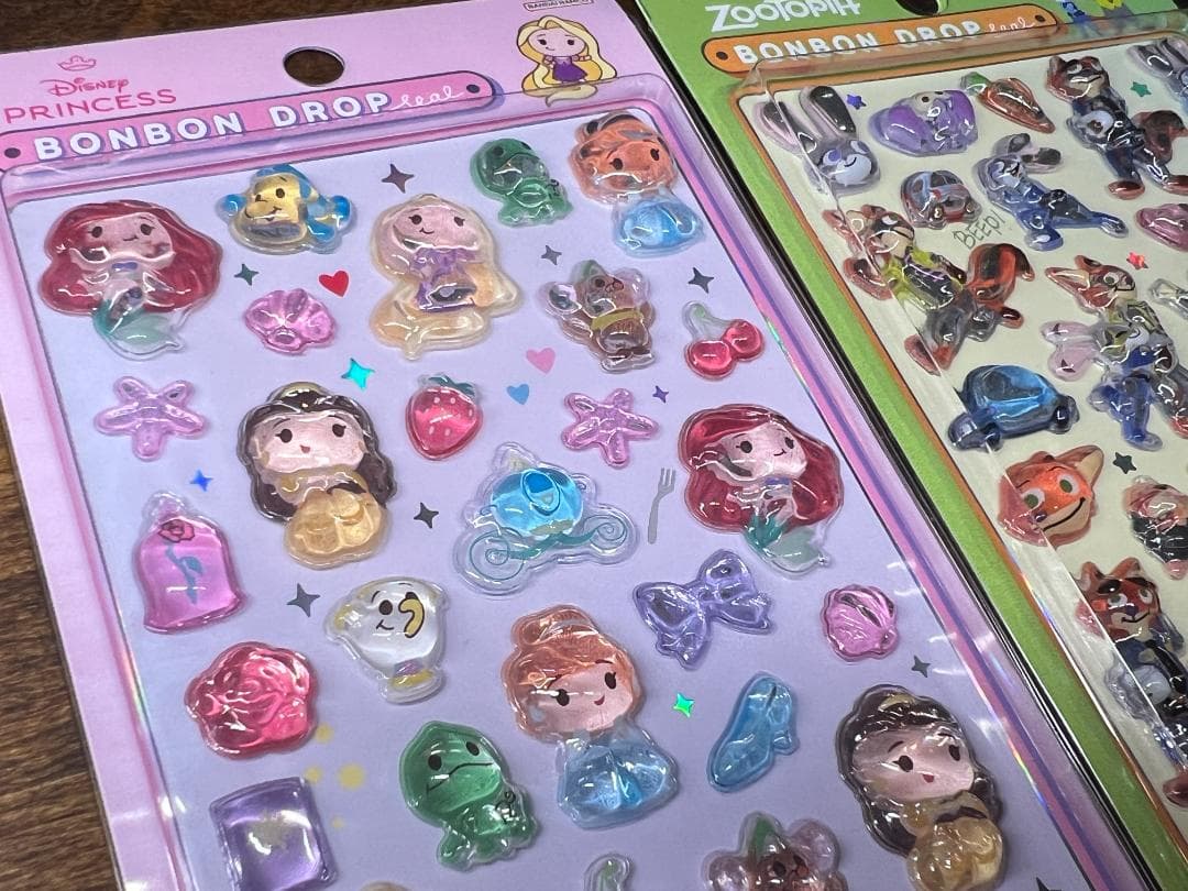 迅速発送　正規　ボンボンドロップシール　ディズニープリンセス ズートピア　セット