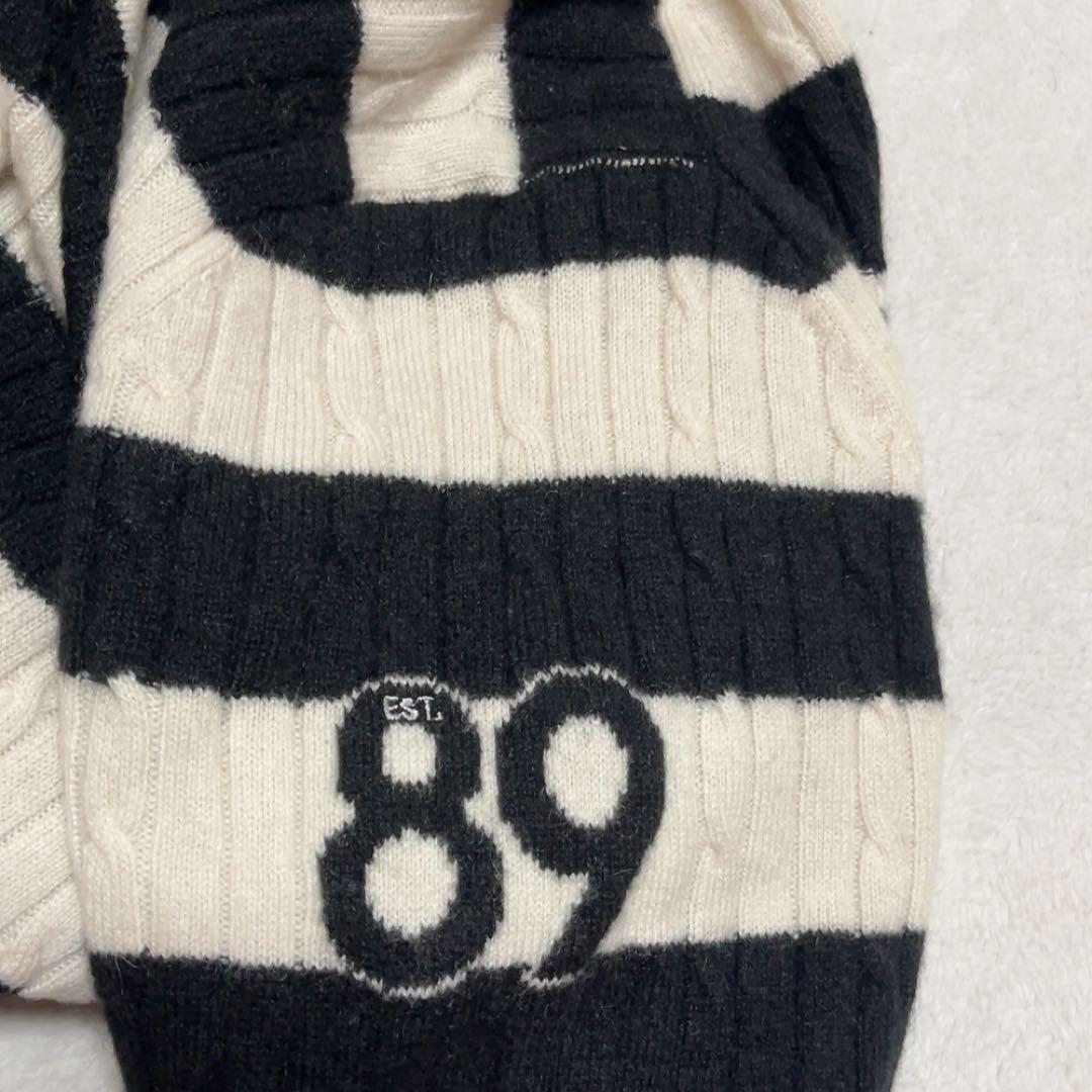 パーリーゲイツ　近年　カシミヤ　蓄熱裏地　防風　スニード　ニット　ボーダー　ロゴ