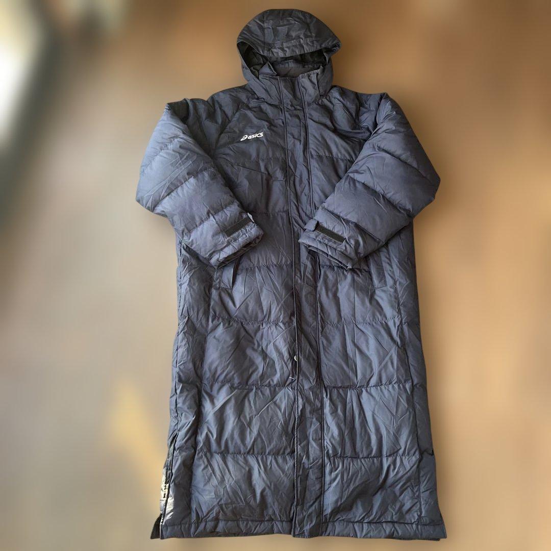 美品asics MENS ダウン&フェザーベンチコート L